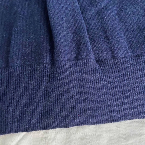 CARDIGAN, CASHMERE & SILK, SIZE XL, NAVY, V-NECK, NO COLLAR, HOLT RENFREW, - Picture 2 of 5